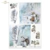 zimowe widoczki, ptaki, ptaszki, vintage, retro, zima, śnieg, lód, pejzaż, kobieta, kobiety, dama, dawna moda, kapelusze, winter views, birds, birdies, snow, ice, landscape, woman, women, lady, old fashion